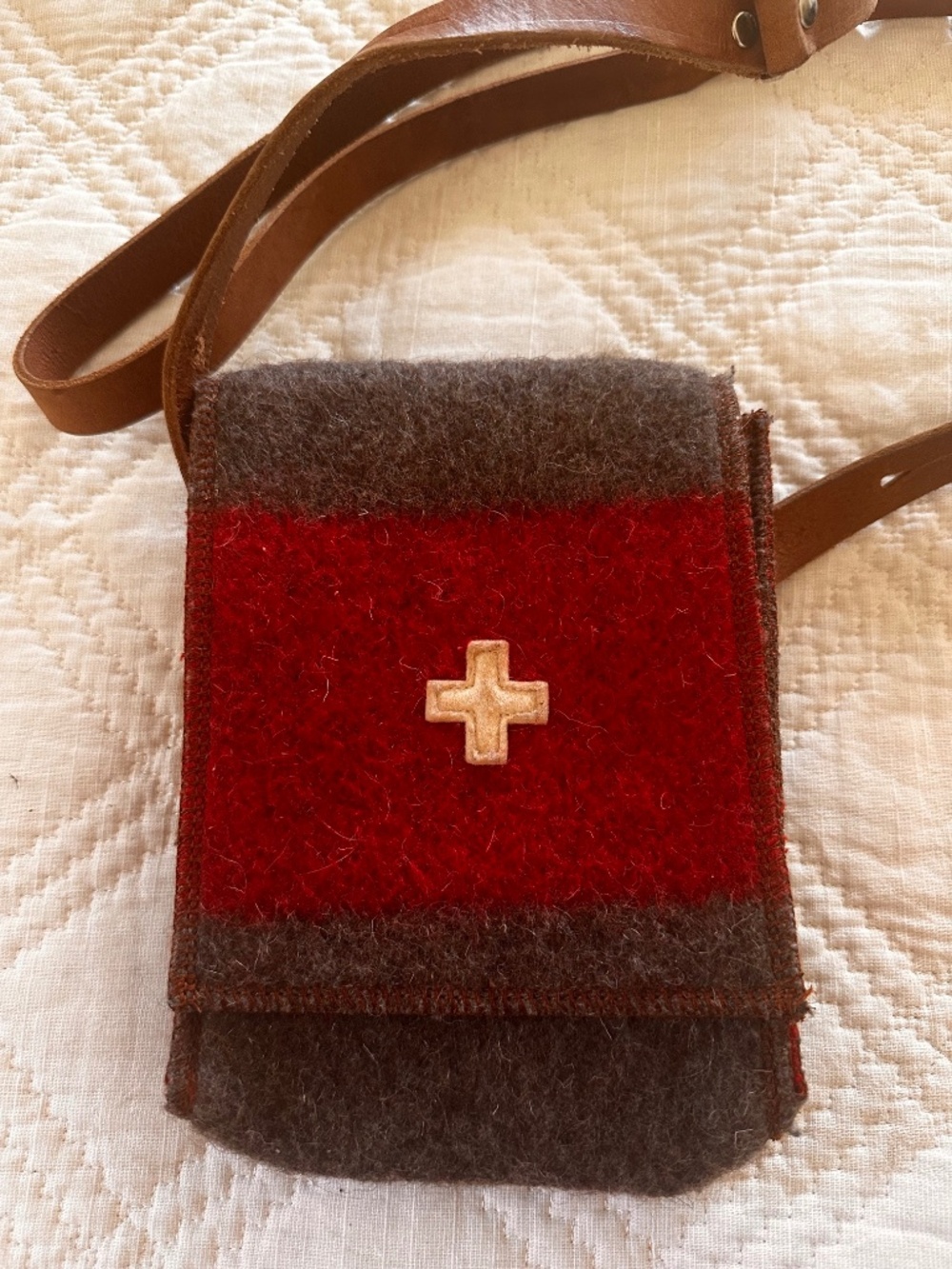 Adorable Felted Swiss Crossbody Satchel